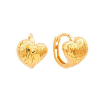 925纯银拉丝爱心耳饰小众百搭复古气质饰品