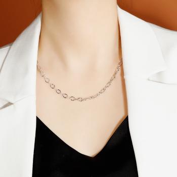  S925纯银十字型女款项链时尚简约高级感项饰