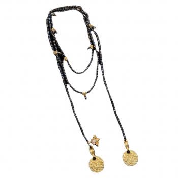 时尚个性气质镀真金复古多层项链