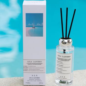 本色恩蓝色地中海香薰无火居家持久清香藤条香薰